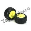 Колеса задние для траков 1/18, 2 шт. Rear Tires & Wheels, Glued (LOSB1078)