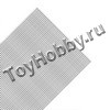 Лист, ПВХ сетка прямая, толщина 0.32 мм, цвет серый, 185x290 мм. Grid PVC Straight Grey (RAB-611-01)